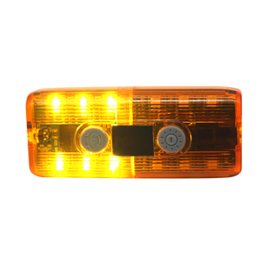 Luz LED de hombro de plástico con clip magnético - Luz de advertencia amarilla intermitente, silbato electrónico, protección IP55, 92dB, compatible con OEM/ODM - Product Image 2