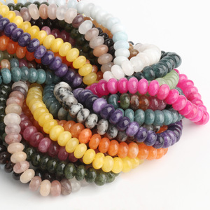 Wholesale 5 X 8mm Natural <strong>Stone</strong> Gemstone Flat Amethyst Rose Quartz Lapis Lazuli Citrine Loose <strong>Jade</strong> Beads DIY for Jewelry Making - Product Image 5