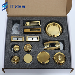 Perlengkapan Pintu Kamar Mandi Geser Tersembunyi dari Kaca dengan Sistem Pivot, Aksesoris SS304 - Product Image 4