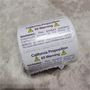 Etichette di Avvertimento per la Salute California 65, 2x1 Pollici, 500 Pezzi, Autoadesive in Carta Patinata, Personalizzabili, Proposta per il Cliente - Product Image 4