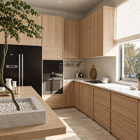 Lemari Dapur Modern Premium Vermonhouzz dengan Solusi Penyimpanan, Kabinet Modular Kustom untuk Kontraktor dan Desainer