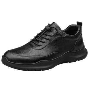 Chaussures de sport décontractées en cuir de vache véritable pour homme, légères, antidérapantes, avec fermeture élastique, résistantes à l'usure, toutes saisons, OEM - Product Image 5
