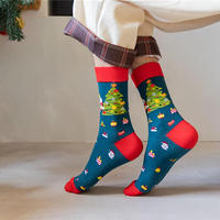 Chaussettes de Noël de haute qualité, chaussettes fantaisie en coton, chaussettes amusantes, chaussettes colorées, chaussettes originales et funky