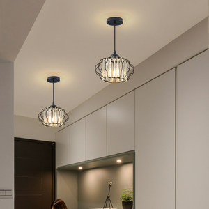 <span class=keywords><strong>Plafonnier</strong></span> LED encastré en cristal pour couloir, style nordique, suspension créative unique, petite lampe pour <span class=keywords><strong>hall</strong></span> <span class=keywords><strong>d</strong></span>'<span class=keywords><strong>entrée</strong></span>, doré/noir - Product Image 2