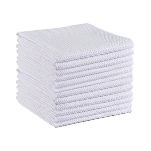 Car Wash <b>Towel</b> <b>Microfiber</b> 30x30cm 40x60cm White Waffle Pattern Quick Dry For Car Cleaning - Product Image 1