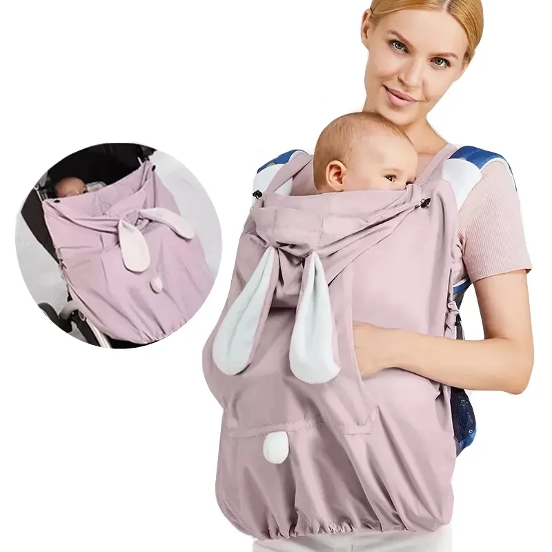 Seggiolino per neonato avvolgente con supporto ergonomico per imbracatura per marsupio da viaggio in morbido cotone organico