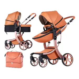 יוקרה עגלה עגלה עגלה עגלה לתינוק נוף גבוה 3 ב 1 עגלה תינוק ערמון 2 in1 עגלה תינוק