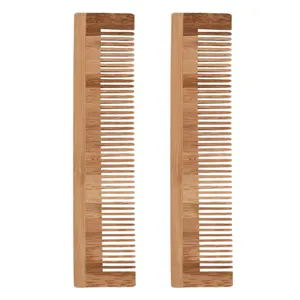 Petite poche en bambou naturel écologique en bois peigne à cheveux bon marché biodégradable jetable pour hôtel pour le voyage