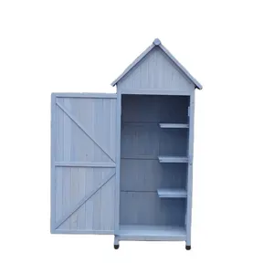 Hangar de jardin chinois de 15 cm, armoire de rangement en bois pour l'extérieur, meubles pour outils de jardinage