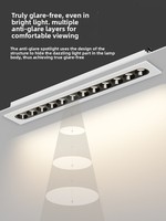 Spot LED encastré à faisceau étroit pour plafond et mur, 6W Ra95, en aluminium, 3000K-6000K, anti-éblouissement, pour éclairage de précision de musées et œuvres d'art