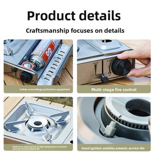 Réchaud <span class=keywords><strong>à</strong></span> gaz portable en acier inoxydable, alimenté au butane, 2600W, fabrication chinoise, vente en gros, restaurants commerciaux, établissements de restauration, camping en plein air - Product Image 4