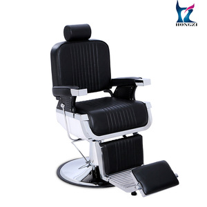 Chaise de barbier Hongzi noire, hydraulique, inclinable, réglable en hauteur, chaise de coiffure professionnelle - Product Image 4
