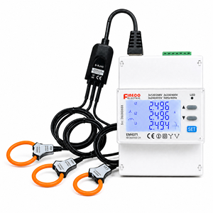 Compteur d'Énergie Numérique Triphasé <span class=keywords><strong>Fineco</strong></span> EM4371 0.33V Modbus avec Bobine Rogowski, Précision Cl.1, pour Système Solaire - Product Image 1