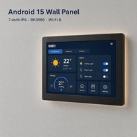 Tablette murale Android 7 pouces avec écran tactile pour BMS, CVC, automatisation des bâtiments, réservation de salles, contrôle d'accès, PoE, NFC, RS485