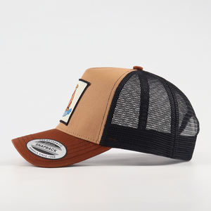 OEM al por mayor 5 Panel bordado láser pegatina <span class=keywords><strong>gorra</strong></span> de malla, de alta calidad de algodón de moda estructurado ajustable cierre <span class=keywords><strong>gorra</strong></span> de camionero - Product Image 3