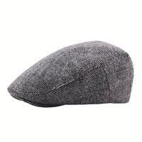 Casquette plate classique Gatsby en tweed pour homme, style irlandais Goras Planas, chapeau de chauffeur, casquette plate pour homme pour les occasions décontractées