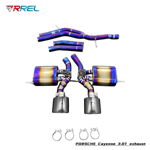 ระบบท่อไอเสีย catback ไทเทเนียมสำหรับ Porsche <span class=keywords><strong>Cayenne</strong></span> <span class=keywords><strong>GTS</strong></span> / <span class=keywords><strong>Turbo</strong></span> S พร้อมท่อเรโซแนนท์ - Product Image 2