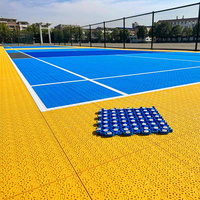 Directement de l'usine : Revêtement de terrain de pickleball extérieur en polypropylène à grille, système de fixation élastique, réduction sur le volume