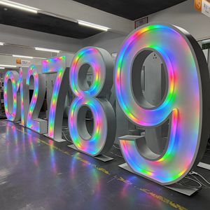 Insegna Gigante Personalizzata con Numeri a LED RGB, Striscia Neon a Colori Completi per Decorazioni di Eventi - Product Image 2
