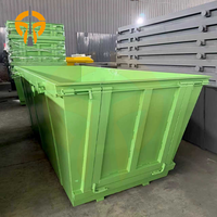Conteneurs à déchets, poubelles et bacs de tri pour usine de recyclage, avec logo Color Company