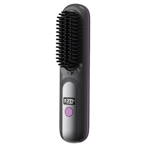 Hair <b>Straightener</b> Comb LCD <b>Wireless</b> Rechargeable Adjustable Heat Settings For Dry Wet Hair - Product Image 2