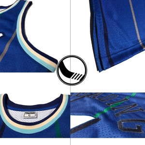 Conception personnalisée d'uniformes de basket-ball bleus pour équipe féminine - Product Image 2