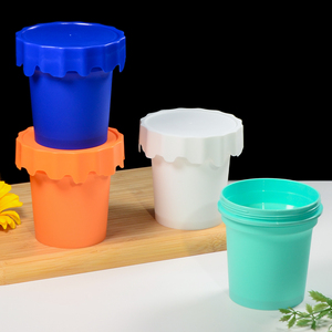 480ml PP5 cấp thực phẩm microwavable cốc nhựa xoắn ốc Nắp truyền nhiệt in ấn sữa chua/món tráng miệng <span class=keywords><strong>container</strong></span> cho trà Bong bóng trái cây - Product Image 2