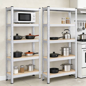 5 Tiers Garage Metal Racking Easy Assemble Warehouse <b>Shelves</b> Boltless Light Duty Shelving Kitchen Storage Racks Galvanized Rack - Product Image 3