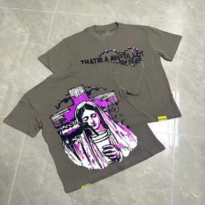 Camiseta de manga corta de verano para hombre y mujer, camiseta HOGO holgada con estampado divertido de Cross Saints and Daughters, cuello redondo, adelgazante - Product Image 5