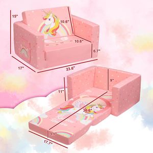 Chaise en mousse licorne rose pour enfants, confortable et sûre, idéale pour l'heure du récit/des siestes, commande en gros - Product Image 2