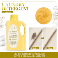 Lessive en poudre ou liquide personnalisée en verre carré jaune pâle, capsules de lessive, produits de nettoyage parfumés