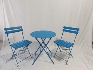 Juego de Mesa y Sillas Plegables Portátiles de 3 Piezas de Alta Calidad para Acampar, Viajar, Comer al Aire Libre, Juego de Mesa y Sillas Compacto para <span class=keywords><strong>Bistro</strong></span> - Product Image 2
