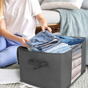 Sac de Rangement pour Couette de Placard, Housse de Rangement en Tissu Non-Tissé pour Vêtements, Sac d'Emballage de Bagages de Déménagement Grande Capacité - Product Image 3
