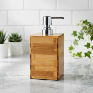 Dispensador de Jabón de Madera Hecho a Mano por Proveedor Indio, Accesorio Moderno para Baño, Decoración Personalizable para el Hogar, Botella con Bomba para Fregadero de Cocina - Product Image 3
