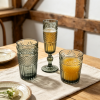 Vente en gros de gobelets en verre borosilicate sans plomb, style moderne vintage - Verres de qualité supérieure, résistants à la chaleur, lavables au lave-vaisselle