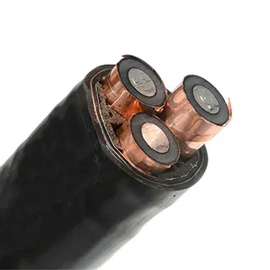Cable eléctrico de 15kV MV, cable de alimentación blindado de 3 núcleos, XLPE, 25 mm2