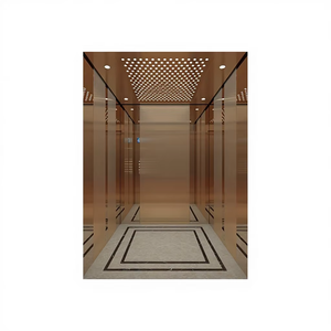 Ascensor de Pasajeros FUJI Prestige - Diseño Majestic Rose Gold Mirror con Techo LED Estrellado para Hoteles de 5 Estrellas y Villas Privadas - Product Image 1