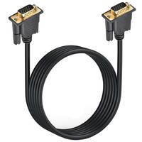 Cable VGA con Núcleo de Cobre Chapado en Oro para Conexión de Monitores de Computadora y Pantallas de Cajas Registradoras de Supermercados, Cable de Datos de Video