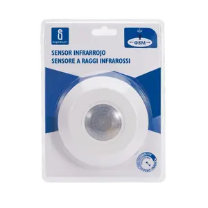 Detector de movimiento infrarrojo, montado en el techo, color blanco; ideal para sistemas de seguridad y automatización del hogar. - Product Image 3