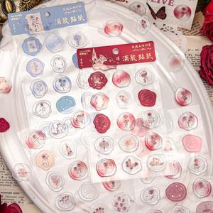 Paquete de 1 Hoja de Pegatinas Adhesivas 3D con Efecto Goteo, Material PVC, Serie Nombre Rosa, Sello de Pintura Ignífuga, Decoración Festiva, Collage - Product Image 1