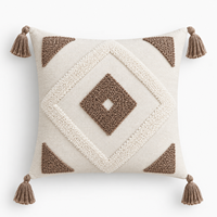Housse de coussin décorative chic bohème géométrique tuftée de luxe pour canapé, insert de coussin pour la décoration intérieure de luxe