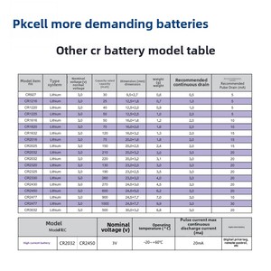 PKCELL CR2477 Batería de botón de litio-manganeso Bluetooth <span class=keywords><strong>Beacon</strong></span> Cables opcionales <span class=keywords><strong>Pines</strong></span> de soldadura para juguetes Certificado KC - Product Image 4