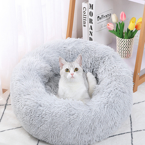 Fabricante personalizado de lujo grande de felpa esponjosa camas redondas para perros lavables extraíble Donut camas para mascotas para perros y gatos - Product Image 2