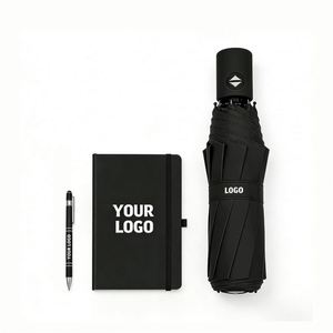 Parapluie pliant compact automatique coupe-vent portable avec logo personnalisé pour cadeaux d'affaires, idéal pour hommes, femmes et adolescents - Product Image 1