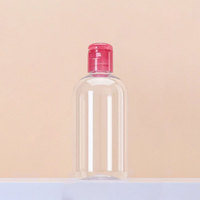 Bouteilles en plastique PET de 250 ml et 500 ml pour dissolvant de maquillage, vernis à ongles, tonique, eau nettoyante et huile, avec bouchons à clapet