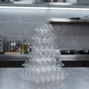 Industrial 10 Cavity <b>Eco</b>-Friendly Recyclable PP Transparent Durable Plastic <b>Egg</b> Tray Carton Box Hygienic Food Packaging Custom - Product Image 2