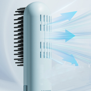 Digital Display <b>USB</b> Rechargeable Ceramic <b>Heating</b> Wireless Hair Straightener Brush Portable Negative Ion Styling Tool - Product Image 3