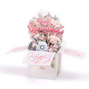 Carte de vœux 3D découpée au laser de luxe, cartes pop-up pour la Saint-Valentin, souvenir, cadeau pour couple amoureux - Product Image 2