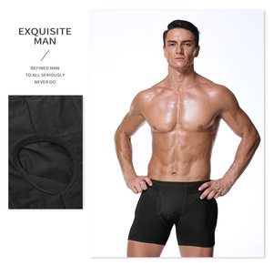 Butt Lifter Boxers Hommes Slip Respirant Rembourré Butt Enhancer Remplissage <span class=keywords><strong>Sous</strong></span>-Vêtements Shorts Haute Élastique Hommes Shapewear Culotte - Product Image 2