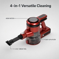 Aspirateur sans fil vertical 400W à forte aspiration pour la maison, aspirateur à sec électrique portatif sans cordon